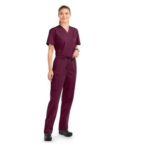 Strictly Scrubs Unisex Classic Scrub Set (Wine, X-